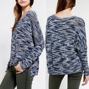 UO SILENCE + NOISE | Blue Space Dye Pullover Sweater | Sz L
